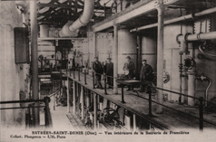 L'intérieur de la sucrerie avant 1914.Repro. T. Lefébure 